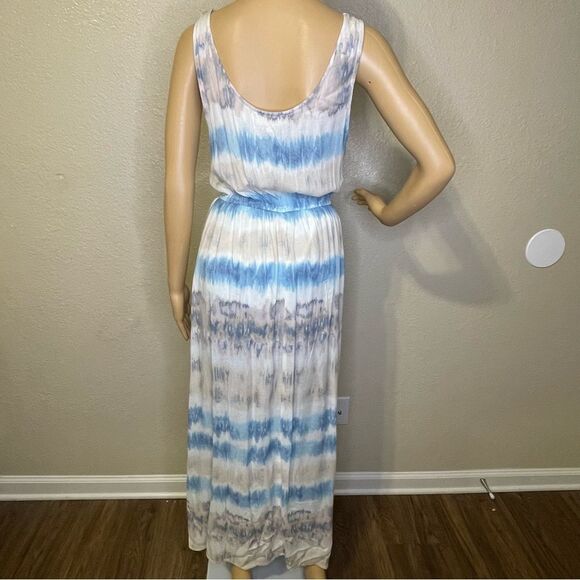 NWT BeBop Tie-Dye Sleeveless Maxi Dress Blue White Tan Size Medium - Picture 9 of 15